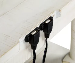 Dannerville Antique White 3-Tier Accent Table With USB Charging -Walker Edison Shop 810542271 7