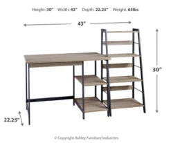 Soho 2-Piece Home Office Desk & Bookshelf Set 9 Soho 2-Piece Home Office Desk & Bookshelf Set -Walker Edison Shop 810542285 3