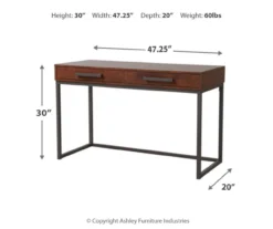 Horatio Brown & Gunmetal Wood Desk 11 Horatio Brown & Gunmetal Wood Desk -Walker Edison Shop 810542288 3