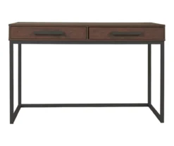 Horatio Brown & Gunmetal Wood Desk 12 Horatio Brown & Gunmetal Wood Desk -Walker Edison Shop 810542288 4