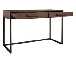 Horatio Brown & Gunmetal Wood Desk 13 Horatio Brown & Gunmetal Wood Desk -Walker Edison Shop 810542288 5
