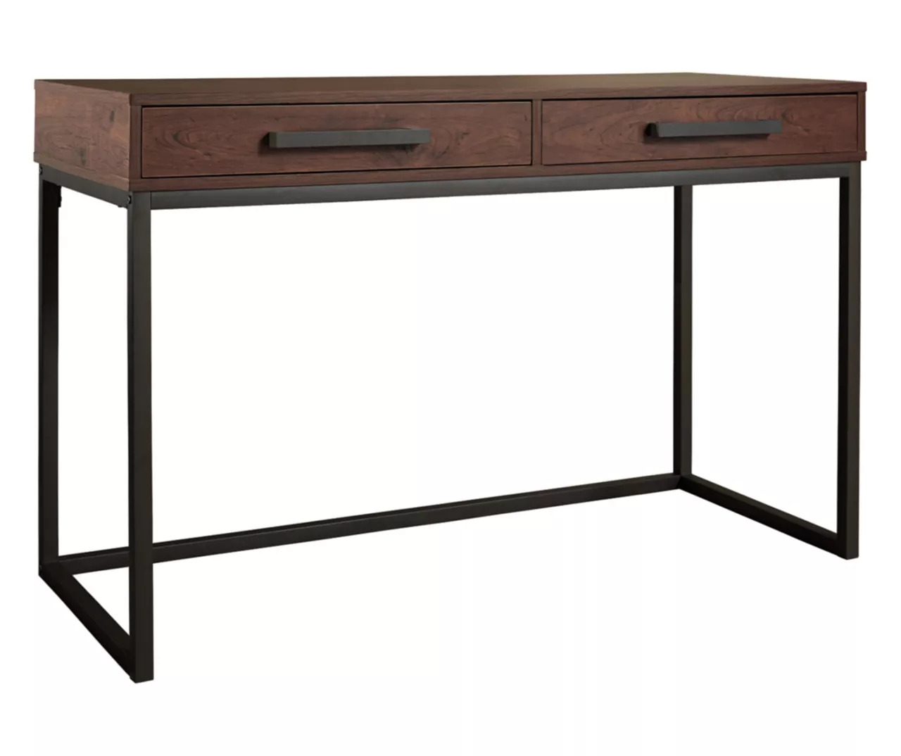 Horatio Brown & Gunmetal Wood Desk 1 Horatio Brown & Gunmetal Wood Desk