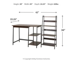 Soho 2-Piece Wooden Desk & Bookcase Set -Walker Edison Shop 810542289 3