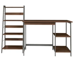Soho 2-Piece Wooden Desk & Bookcase Set -Walker Edison Shop 810542289 6