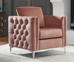 Lizmont Blush Tufted Velvet Accent Chair 9 Lizmont Blush Tufted Velvet Accent Chair -Walker Edison Shop 810542292 1