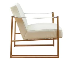 Kleemore Ostrich Embossed Leather Accent Chair -Walker Edison Shop 810542293 2