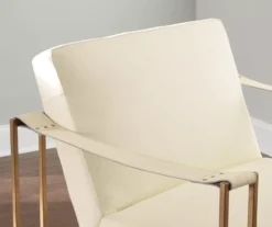 Kleemore Ostrich Embossed Leather Accent Chair -Walker Edison Shop 810542293 4