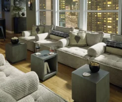 Bales Checkered Taupe Upholstered Accent Chair -Walker Edison Shop 810542299 16