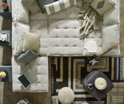 Bales Checkered Taupe Upholstered Accent Chair -Walker Edison Shop 810542299 9