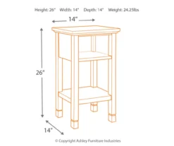 Signature Design By Ashley Marnville Accent Table With USB Ports 24 Signature Design By Ashley Marnville Accent Table With USB Ports -Walker Edison Shop 810542306 2