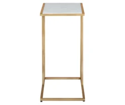 Lanport White Marble C Side Table -Walker Edison Shop 810542314 2