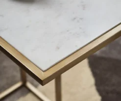Lanport White Marble C Side Table -Walker Edison Shop 810542314 7