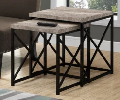Monarch Reclaimed Wood Look 2-Piece Nesting Table Set -Walker Edison Shop 810542383 1