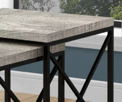 Monarch Reclaimed Wood Look 2-Piece Nesting Table Set -Walker Edison Shop 810542384 3