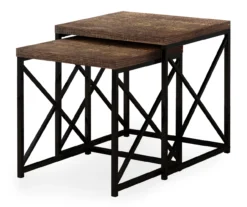 Monarch Reclaimed Wood Look 2-Piece Nesting Table Set -Walker Edison Shop 810542385 2