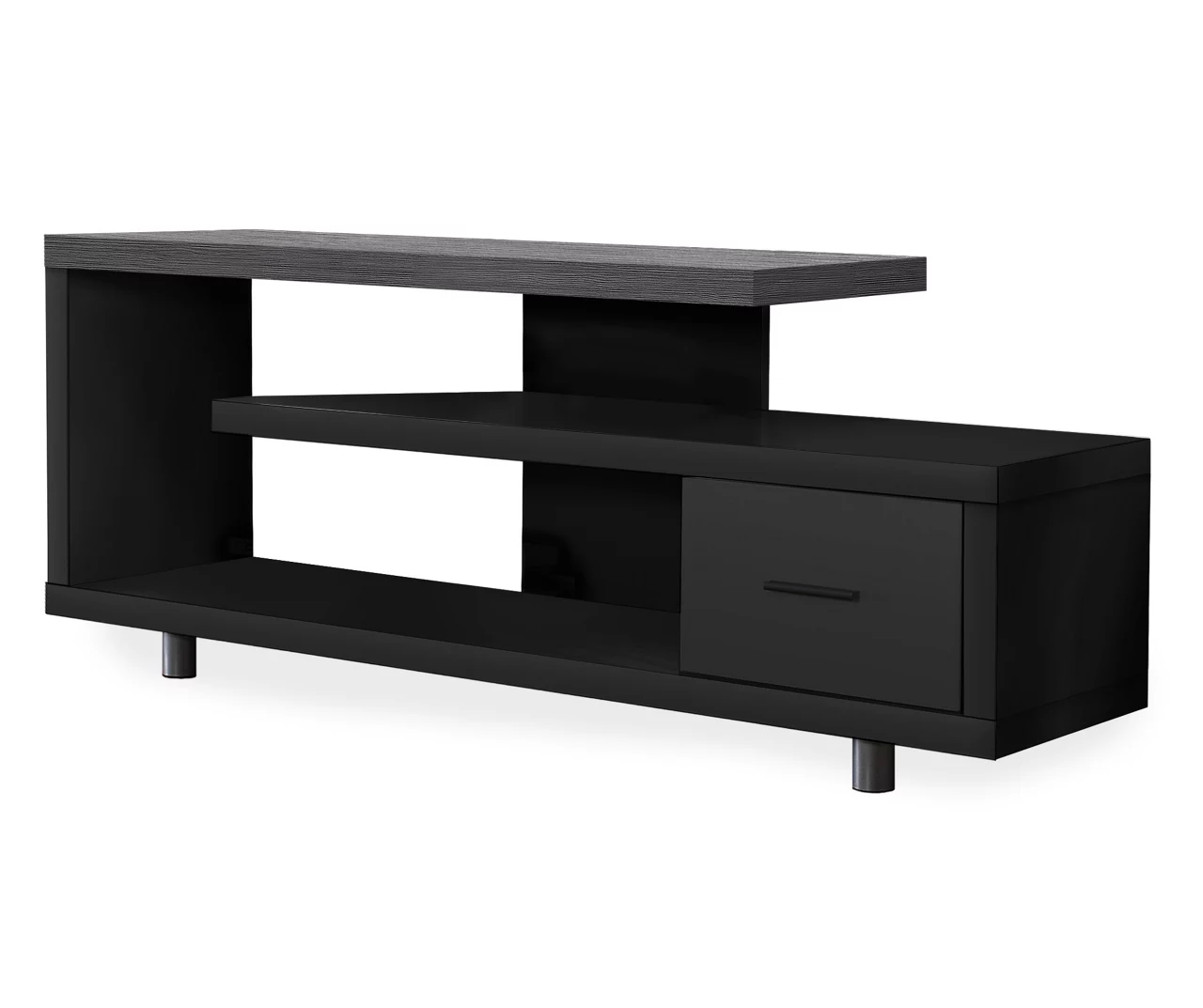 60" Black & Gray Top TV Stand 1 60" Black & Gray Top TV Stand