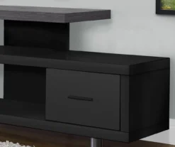 60" Black & Gray Top TV Stand 7 60" Black & Gray Top TV Stand -Walker Edison Shop 810542411 3
