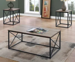 Monarch X Frame 3-Piece Occasional Table Set -Walker Edison Shop 810542421 1