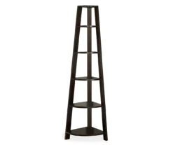 Monarch 5-Shelf Etagere Corner Bookcase -Walker Edison Shop 810542449 2