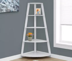 Monarch 4-Shelf Etagere Corner Bookcase -Walker Edison Shop 810542451 1