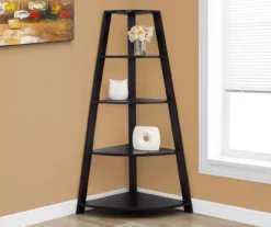 Monarch 4-Shelf Etagere Corner Bookcase -Walker Edison Shop 810542456 1