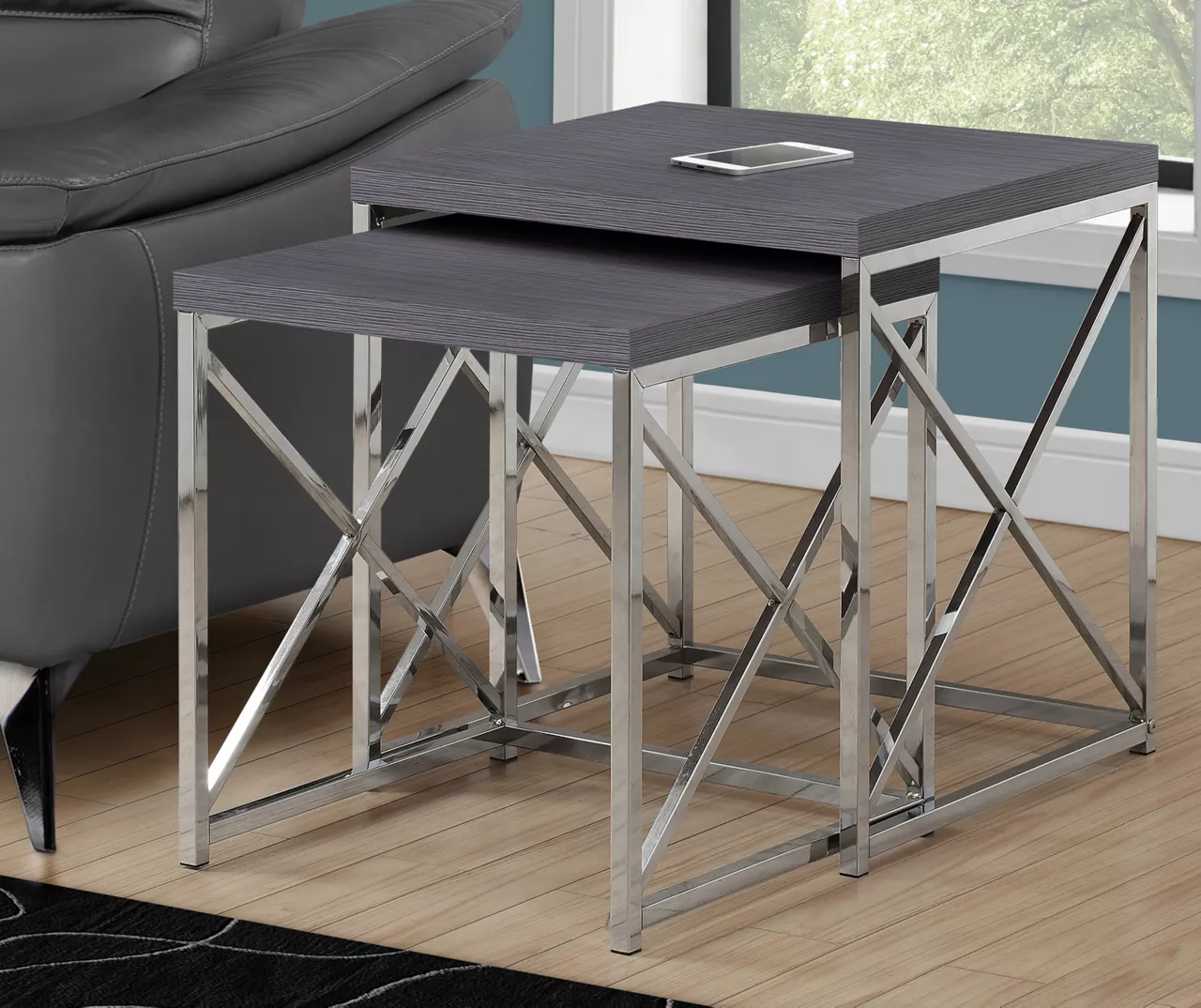 Monarch 2-Piece Nesting Accent Table Set 1 Monarch 2-Piece Nesting Accent Table Set