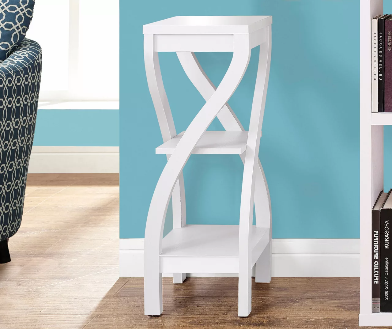 Monarch 3-Tier Twisted Leg Side Table 4 Monarch 3-Tier Twisted Leg Side Table - Image 4