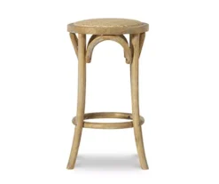 Franklin Natural Backless Woven Rattan Counter Stool -Walker Edison Shop 810543036 3