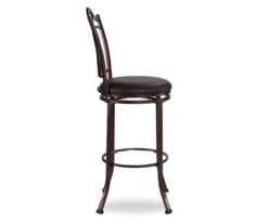 Dakota Brown Metal Faux Leather Upholstered Bar Stool -Walker Edison Shop 810543040 5