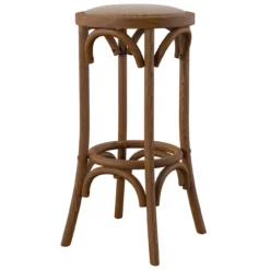 Franklin 30" Backless Woven Ratten Bar Stool