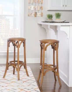Franklin 30" Backless Woven Ratten Bar Stool -Walker Edison Shop 810543046 2