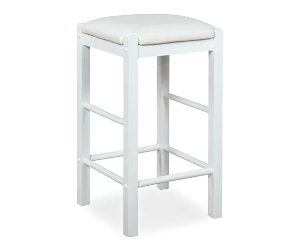 Bay Faux Leather & Wood Counter Stools, 2-Pack 1 Bay Faux Leather & Wood Counter Stools, 2-Pack