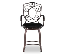 Nate Bronze Faux Leather Upholstered Crested Back Counter Stool 7 Nate Bronze Faux Leather Upholstered Crested Back Counter Stool -Walker Edison Shop 810543051 3