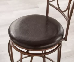 Memphis Black Metal & Brown Faux Leather Circle Back Counter Stool -Walker Edison Shop 810543053 A0 10
