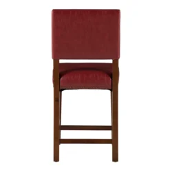Lanier Red Upholstered Wood Nailhead Counter Stool -Walker Edison Shop 810543060 3