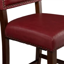 Lanier Red Upholstered Wood Nailhead Counter Stool -Walker Edison Shop 810543060 5