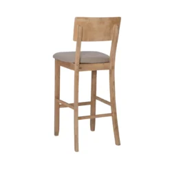Jessie Gray Wash Upholstered Wood Bar Stool -Walker Edison Shop 810543075 4