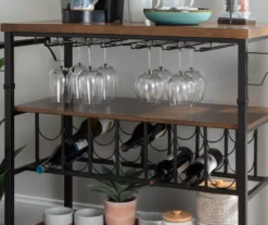 Patrick 2-Tier Wood & Metal Wine Cart -Walker Edison Shop 810543090 A0 6