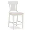 Rider Whitewash Upholstered Wood Counter Stool