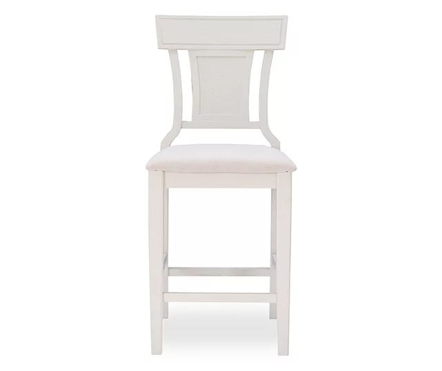 Rider Whitewash Upholstered Wood Counter Stool 3 Rider Whitewash Upholstered Wood Counter Stool - Image 3