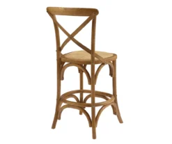 Everlie Gray Wash Curved Wood Padded Counter Stool 18 Everlie Gray Wash Curved Wood Padded Counter Stool -Walker Edison Shop 810543093 A2 4