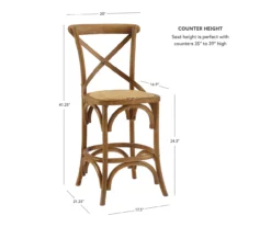 Everlie Gray Wash Curved Wood Padded Counter Stool 21 Everlie Gray Wash Curved Wood Padded Counter Stool -Walker Edison Shop 810543093 A8