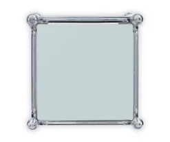 Hawkins Chrome & Glass 3-Shelf Rolling Cart -Walker Edison Shop 810543096 5