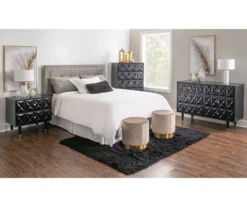 Urban Fresh Black & Gold 6-Drawer Textured Geometric Dresser 9 Urban Fresh Black & Gold 6-Drawer Textured Geometric Dresser -Walker Edison Shop 810543103 2