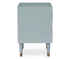Urban Fresh Gray & Gold 2-Drawer Textured Geometric Nightstand 8 Urban Fresh Gray & Gold 2-Drawer Textured Geometric Nightstand -Walker Edison Shop 810543104 4