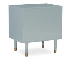 Urban Fresh Gray & Gold 2-Drawer Textured Geometric Nightstand 9 Urban Fresh Gray & Gold 2-Drawer Textured Geometric Nightstand -Walker Edison Shop 810543104 5