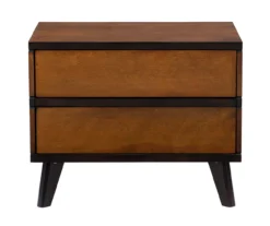 Manhattan Walnut 2-Drawer Mid-Century Wood Nightstand -Walker Edison Shop 810543109 A0 2