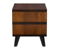 Manhattan Walnut 2-Drawer Mid-Century Wood Nightstand -Walker Edison Shop 810543109 A1 3