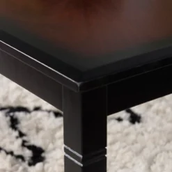 Shirley Black Cherry Transitional Wood Coffee Table -Walker Edison Shop 810543142 3