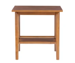 Presley Brown 2-Tier Slatted Wood End Table -Walker Edison Shop 810543147 A1 3